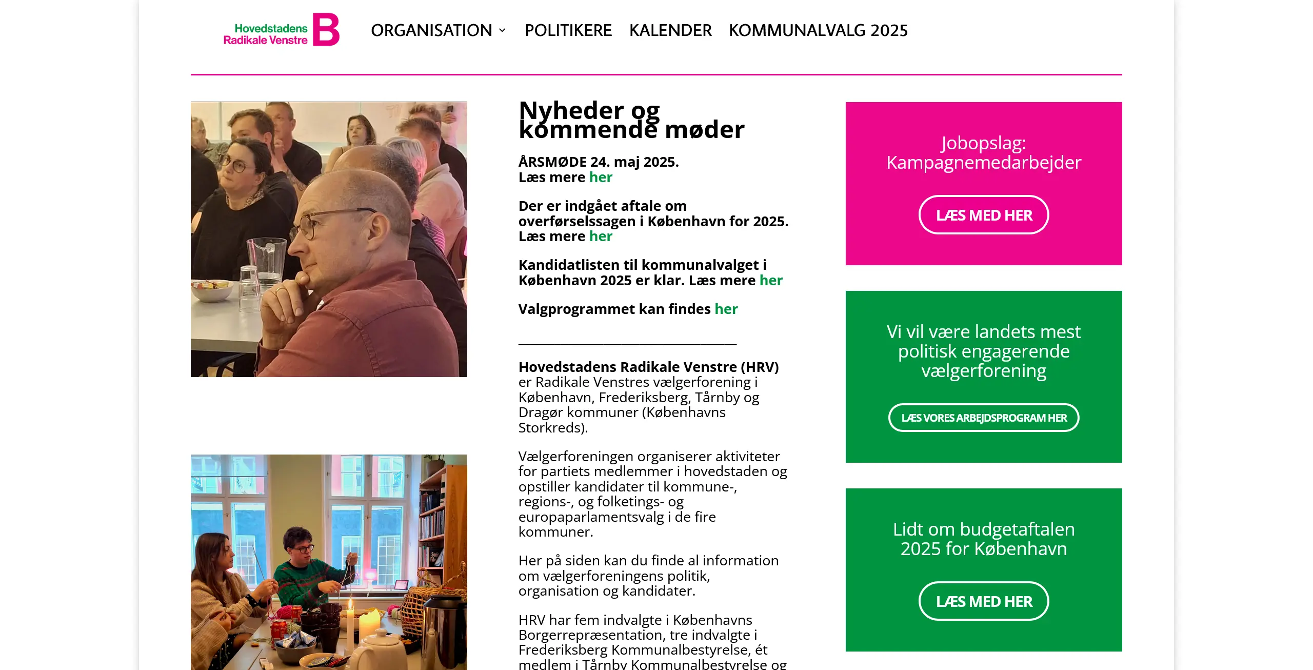 Radikale Hovedstaden website